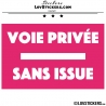 2 Stickers VOIE PRIVÉE sur fond - Lot de 2 - Lettrage à coller