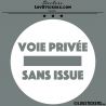 2 Stickers VOIE PRIVÉE sur fond - Lot de 2 - Lettrage à coller