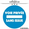 2 Stickers VOIE PRIVÉE sur fond - Lot de 2 - Lettrage à coller