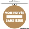 2 Stickers VOIE PRIVÉE sur fond - Lot de 2 - Lettrage à coller