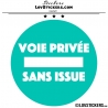 2 Stickers VOIE PRIVÉE sur fond - Lot de 2 - Lettrage à coller