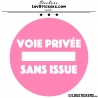 2 Stickers VOIE PRIVÉE sur fond - Lot de 2 - Lettrage à coller