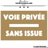 2 Stickers VOIE PRIVÉE sur fond - Lot de 2 - Lettrage à coller