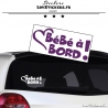 Sticker Bébé à Bord cœur - Sécurité enfant voiture