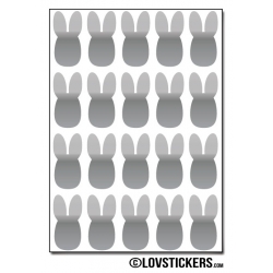 240 lapins de 1 cm - Gommette Deco - Repositionnable