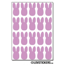 240 lapins de 1 cm - Gommette Deco - Repositionnable