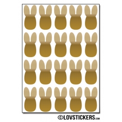 240 lapins de 1 cm - Gommette Deco - Repositionnable