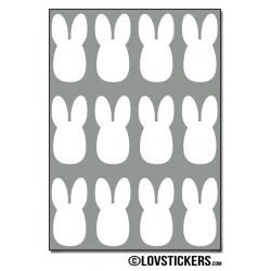 96 lapins de 1,5 cm - Gommette Deco - Repositionnable