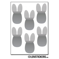 48 lapins de 2 cm - Gommette Deco - Repositionnable