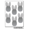 48 lapins de 2 cm - Gommette Deco - Repositionnable