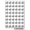 384 canards de 1 cm - Gommette Deco - Repositionnable