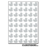 384 canards de 1 cm - Gommette Deco - Repositionnable