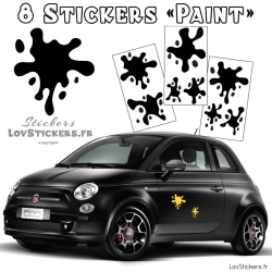 8 Stickers Tache de Peinture Deco