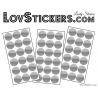 54 Stickers Ronds Mixte - Autocollant Décoration Intérieur