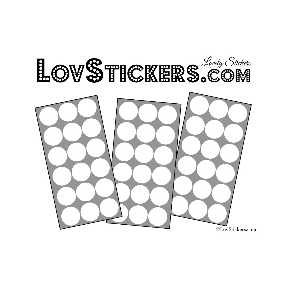 54 Stickers Ronds Mixte - Autocollant Décoration Intérieur