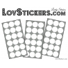 54 Stickers Ronds Mixte - Autocollant Décoration Intérieur