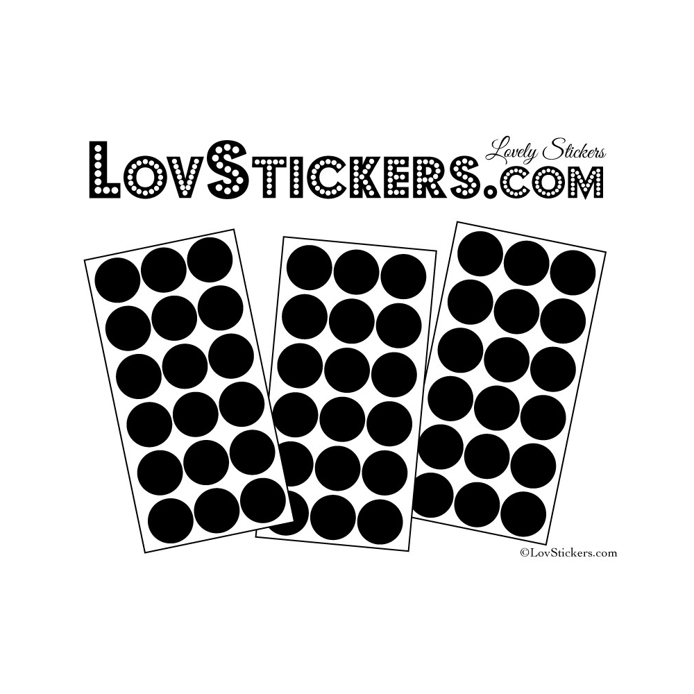 54 Stickers Ronds 3 cm - Autocollant Décoration Intérieur - 6,99