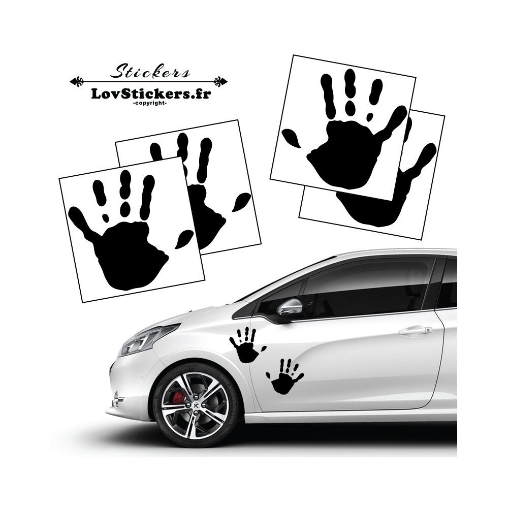 40 stickers autocollant empreinte TRACES PATTES DE CHAT deco voiture ipad  frigo