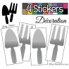 4 Stickers Pelles et Râteaux Jardinage 14 cm