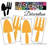 4 Stickers Pelles et Râteaux Jardinage 14 cm