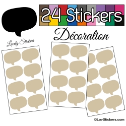 24 Stickers Bulles - beige - Autocollant Décoration Intérieur