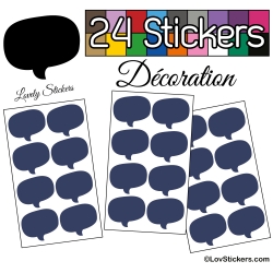 24 Stickers Bulles - bleu dark - Autocollant Décoration Intérieur