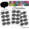 24 Stickers Bulles - gris dark - Autocollant Décoration Intérieur
