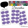 24 Stickers Bulles - lavande - Autocollant Décoration Intérieur