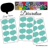 24 Stickers Bulles - menthe - Autocollant Décoration Intérieur