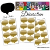 24 Stickers Bulles - or - Autocollant Décoration Intérieur