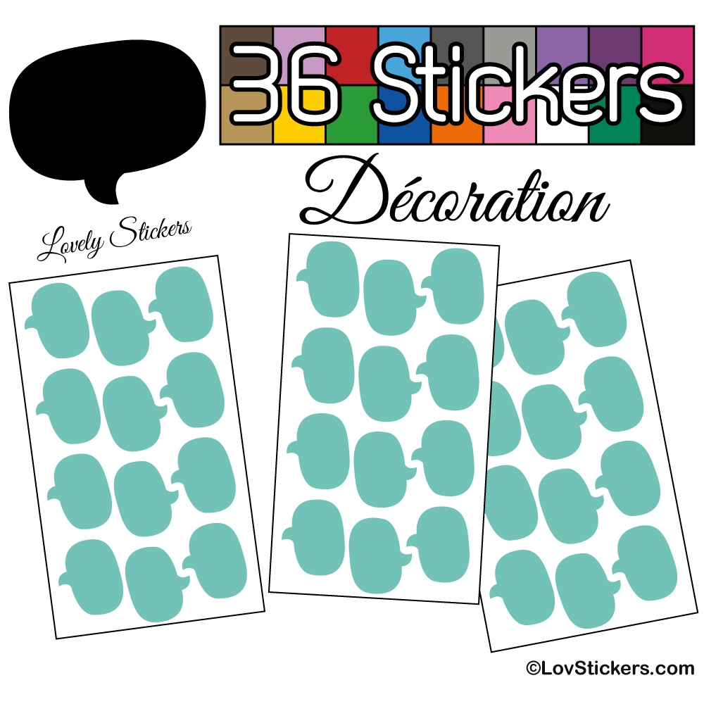 36 Stickers Bulles - Autocollant Décoration Intérieur