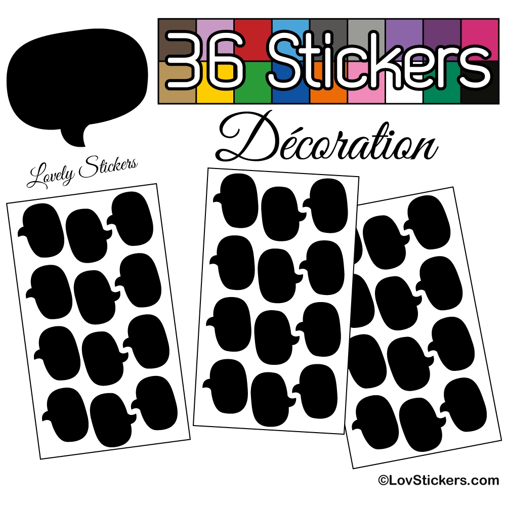 36 Stickers Bulles - Autocollant Décoration Intérieur