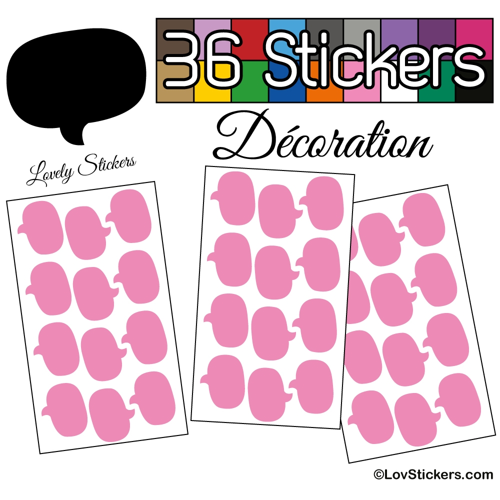 36 Stickers Bulles - Autocollant Décoration Intérieur