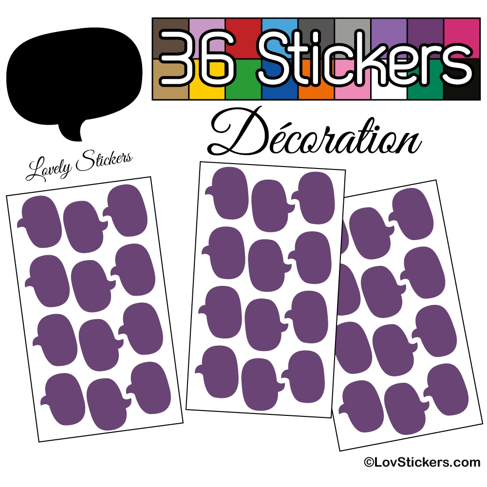 36 Stickers Bulles - Autocollant Décoration Intérieur