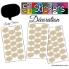 51 Stickers Bulles 3,5cm - Autocollant Décoration Intérieur