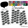 51 Stickers Bulles 3,5cm - Autocollant Décoration Intérieur