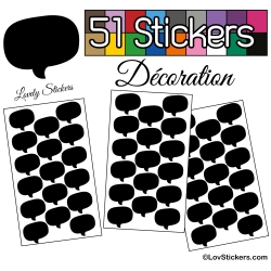 51 Stickers Bulles 3,5cm - Autocollant Décoration Intérieur