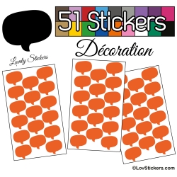 51 Stickers Bulles 3,5cm - Autocollant Décoration Intérieur