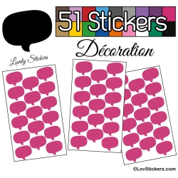 51 Stickers Bulles 3,5cm - Autocollant Décoration Intérieur