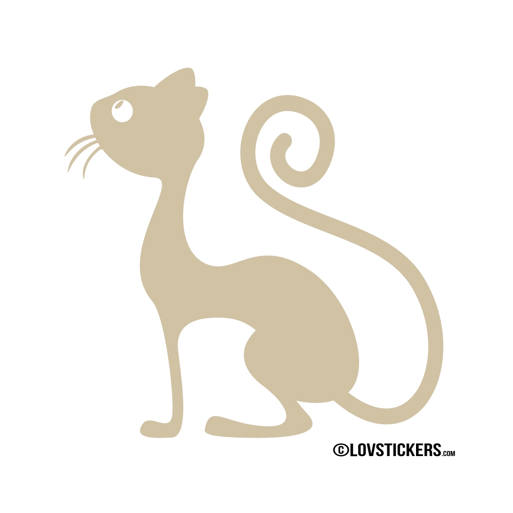 Sticker d'un chat observant des papillons Sticker d'un chat observant des papillons