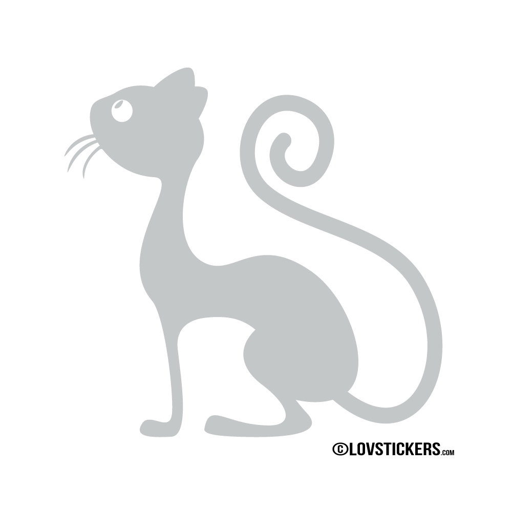 Sticker d'un chat observant des papillons Sticker d'un chat observant des papillons