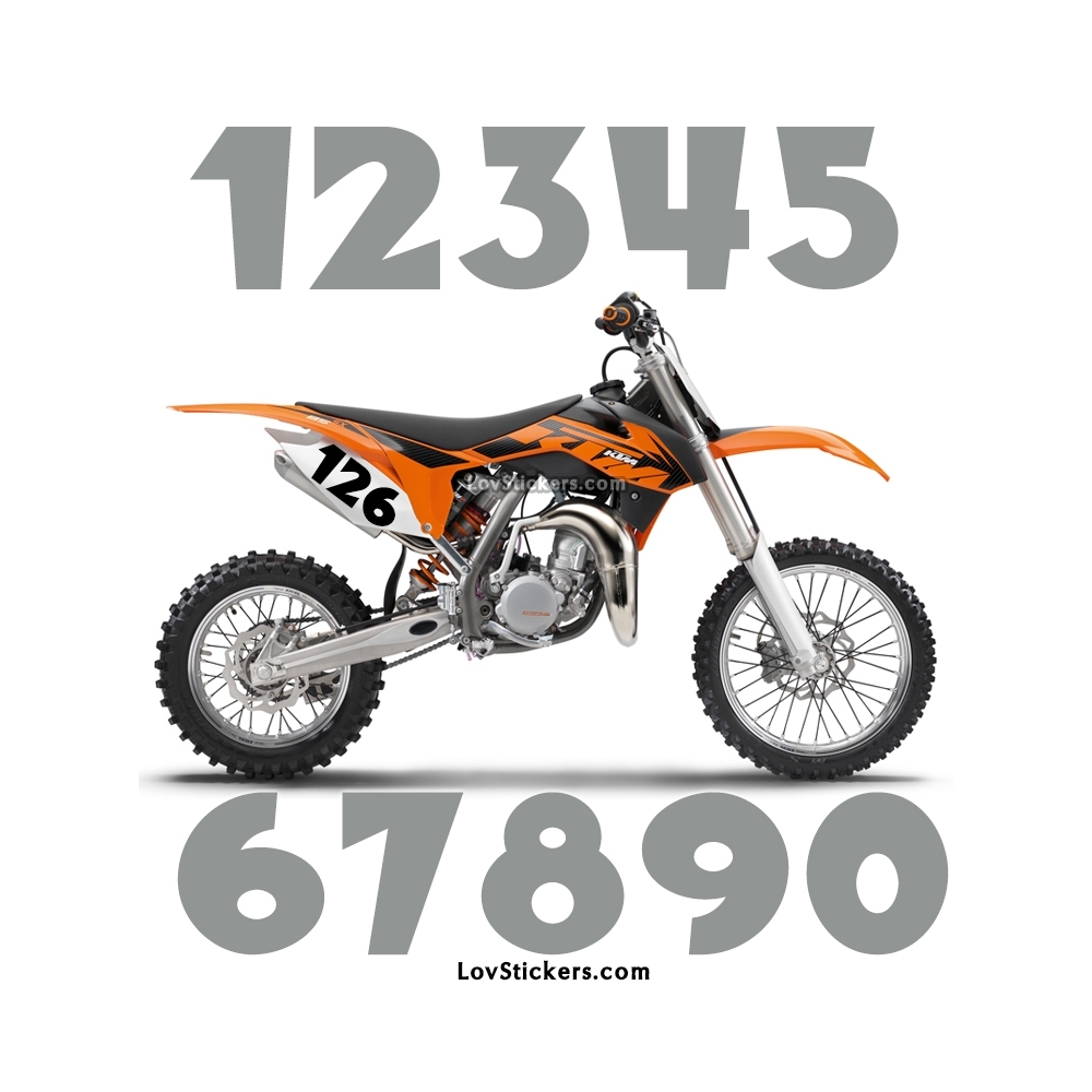 2 Nombres - Font 002 - Nombre adhesif Racing  Moto Quad VTT