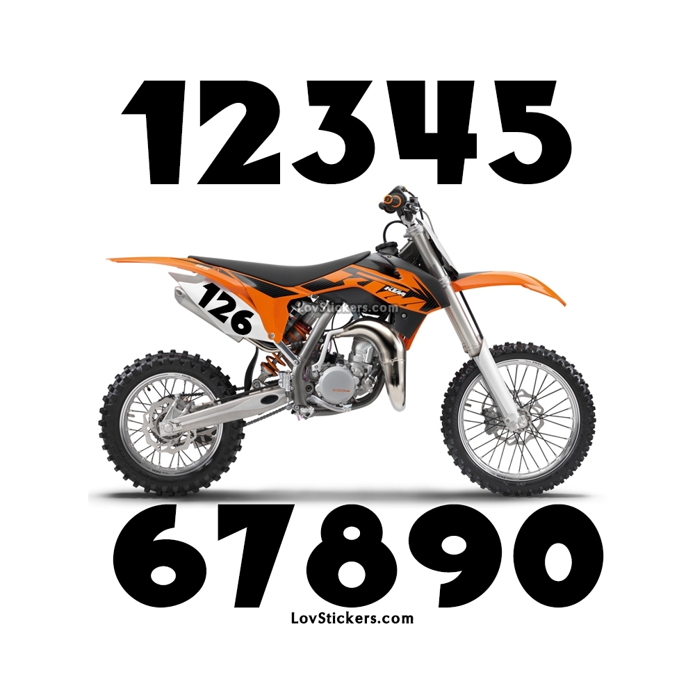 2 Nombres - Font 002 - Nombre adhesif Racing  Moto Quad VTT