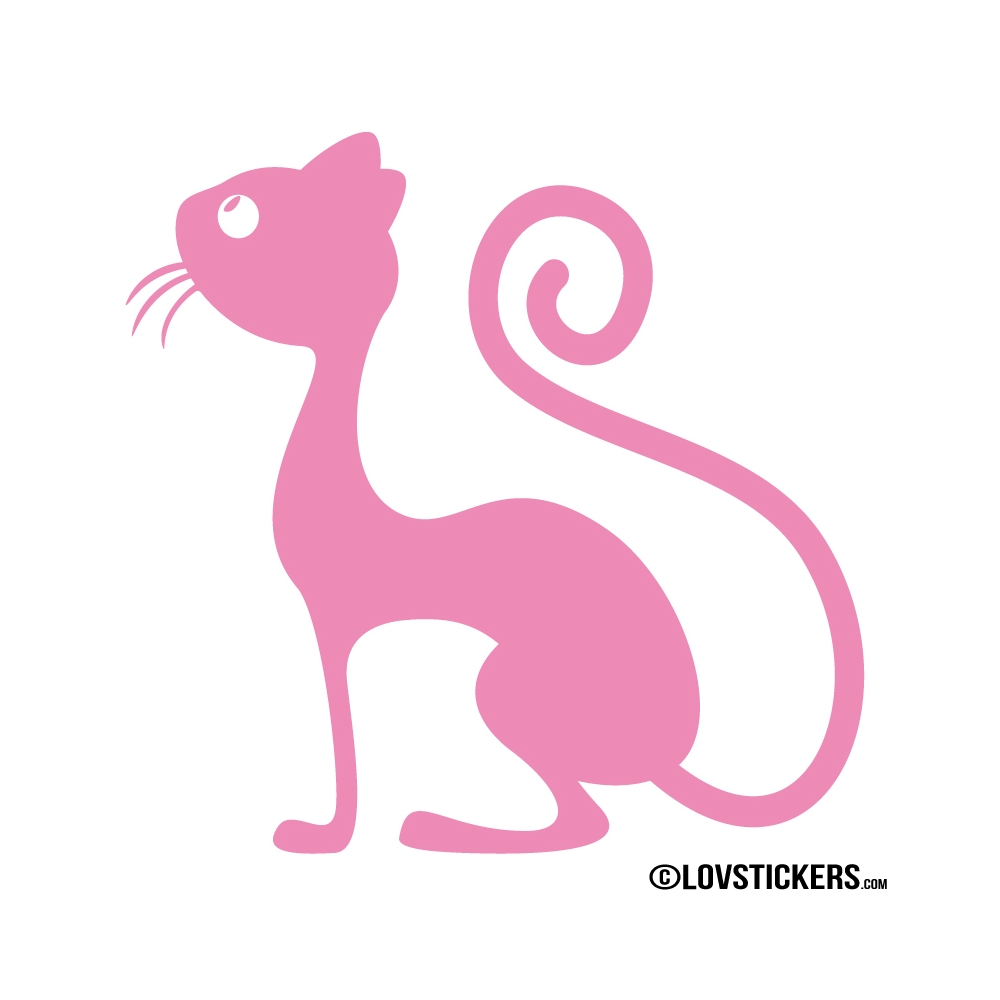 Sticker d'un chat observant des papillons Sticker d'un chat observant des papillons