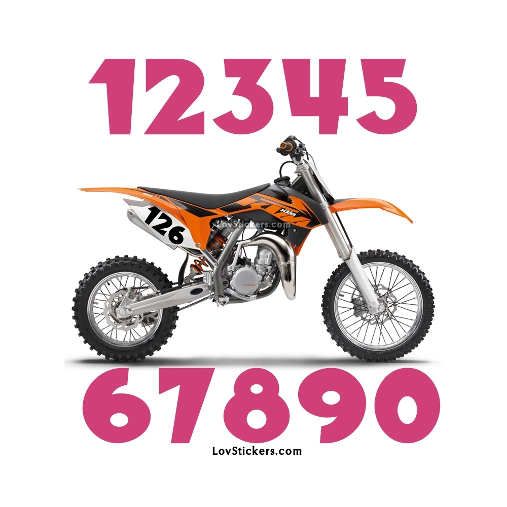 2 Nombres - Font 002 - Nombre adhesif Racing  Moto Quad VTT