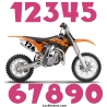 2 Nombres - Font 002 - Nombre adhesif Racing  Moto Quad VTT