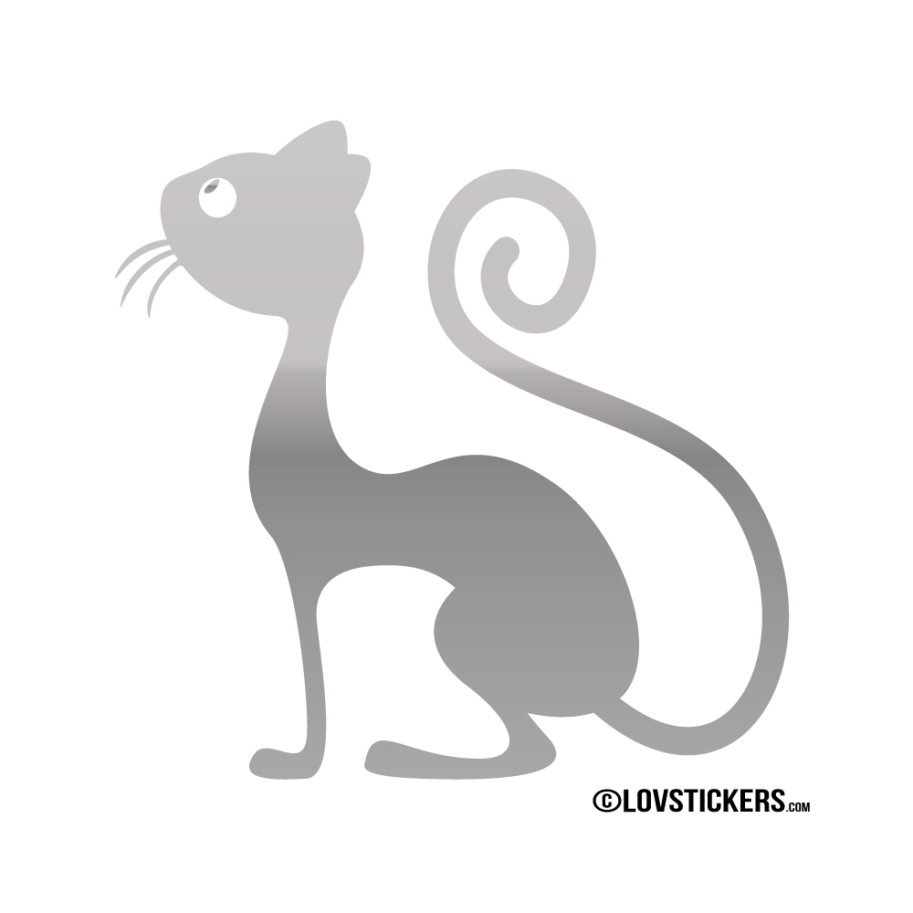 Sticker d'un chat observant des papillons Sticker d'un chat observant des papillons