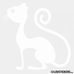 Sticker d'un chat observant des papillons