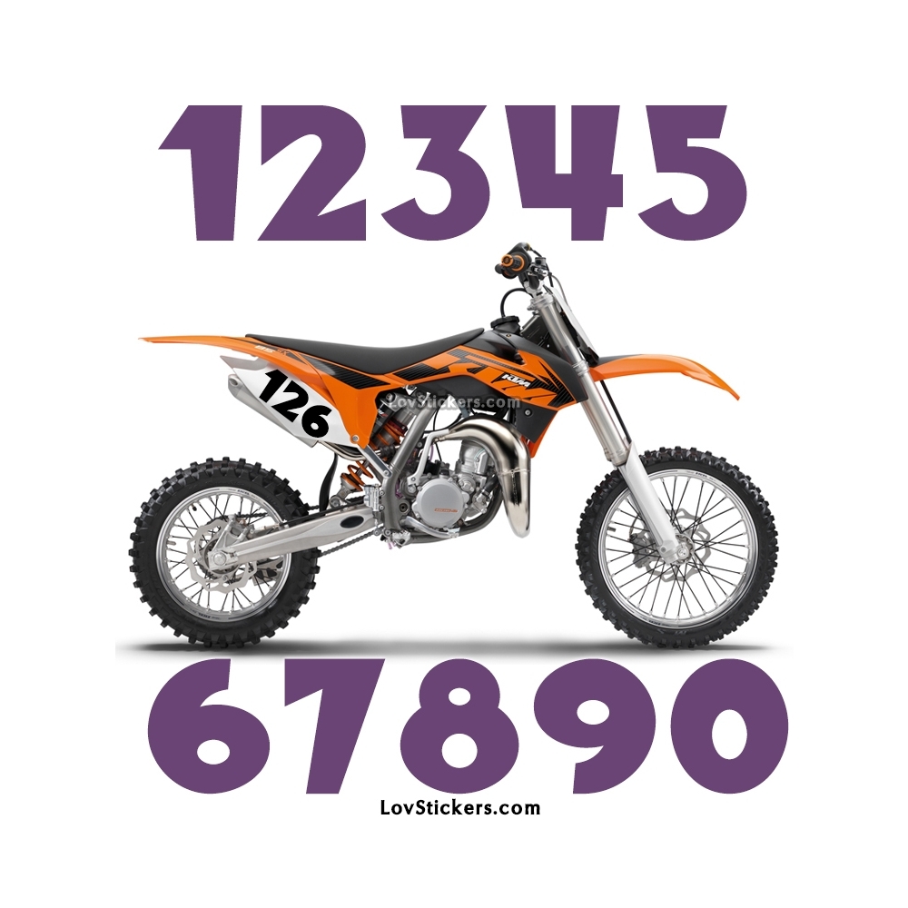 2 Nombres - Font 002 - Nombre adhesif Racing  Moto Quad VTT