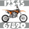 2 Numeros - Font 003 - Nombre adhesif Racing Moto Quad VTT